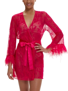 Jasmine Cover Up with Feather Trim LE23